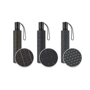 Paraguas Plegable Hombre A/C Estampado Clásico. 3 unidades