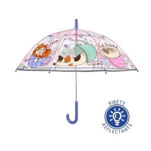 Paraguas Infantil Manual Gatos Peluche. 2 unidades