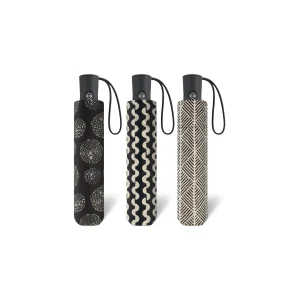 Paraguas Plegable A/C New Black & White. 3 unidades