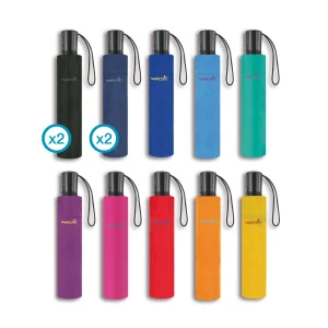 Paraguas Plegable A/C Liso. Assorted 12 unidades