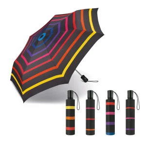 Paraguas Plegable A/C Multicolor Stripes. 4 unidades