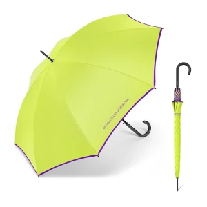Paraguas Benetton Largo Automático Lime Punch. 2 unidades