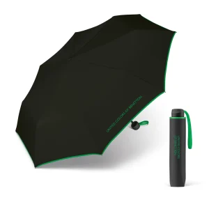 Paraguas Benetton Plegable Manual Negro. 2 unidades