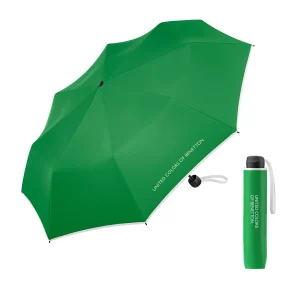 Paraguas Benetton Plegable Manual Verde. 2 unidades