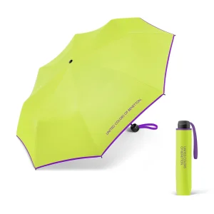 Paraguas Benetton Plegable Manual Lime Punch. 2 unidades
