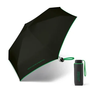 Paraguas Benetton Plegable Mini Negro. 2 unidades