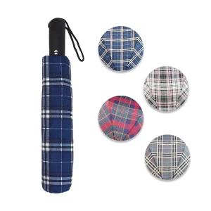 Paraguas Plegable Golf Hombre A/C Cuadros. 4 unidades