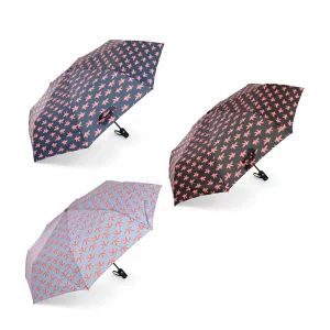 Paraguas Plegable Mujer A/C Flores. 3 unidades
