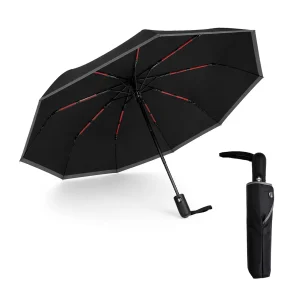 Paraguas Plegable Hombre, A/C XL, Ribete Reflectante. 2 unidades