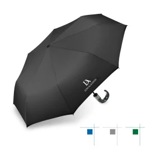 Paraguas Plegable Don Algodón Hombre Black A/C, Puño Curvo. 3 unidades