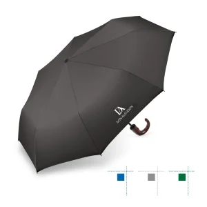 Paraguas Plegable Don Algodón Hombre Black A/C, Puño Curvo Madera. 3 unidades
