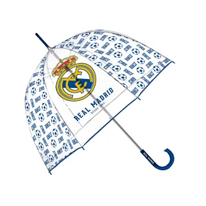 Paraguas Infantil Transparente Burbuja Manual Real Madrid. 2 unidades