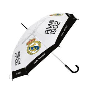 Paraguas Transparente Automático Real Madrid. 2 unidades