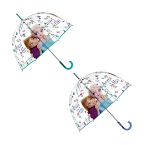 Paraguas Infantil Transparente Manual Burbuja Disney Frozen. 2 unidades