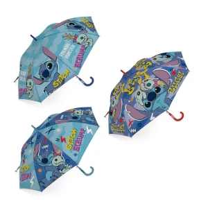 Paraguas Infantil Auto Disney Stich. 3 unidades